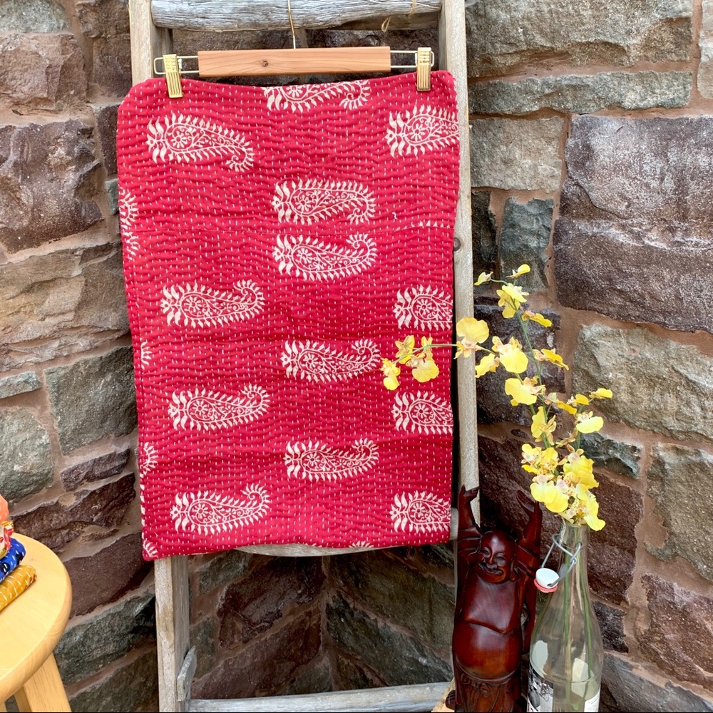 ✨VINTAGE KANTHA SARI PILLOW/CUSHION COVER